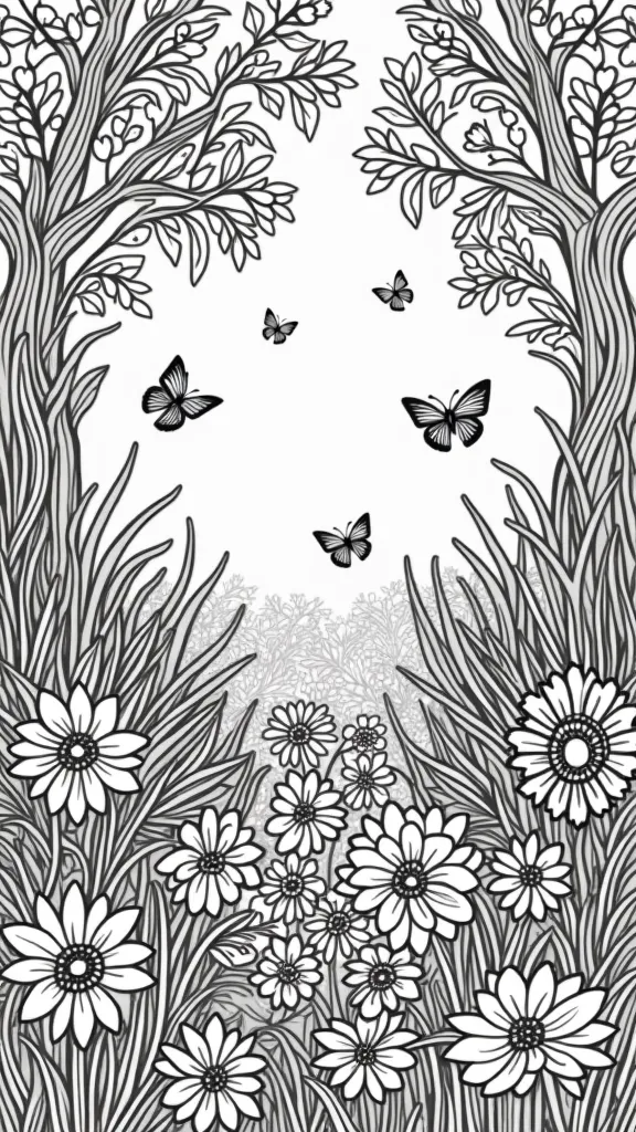 spring images coloring pages